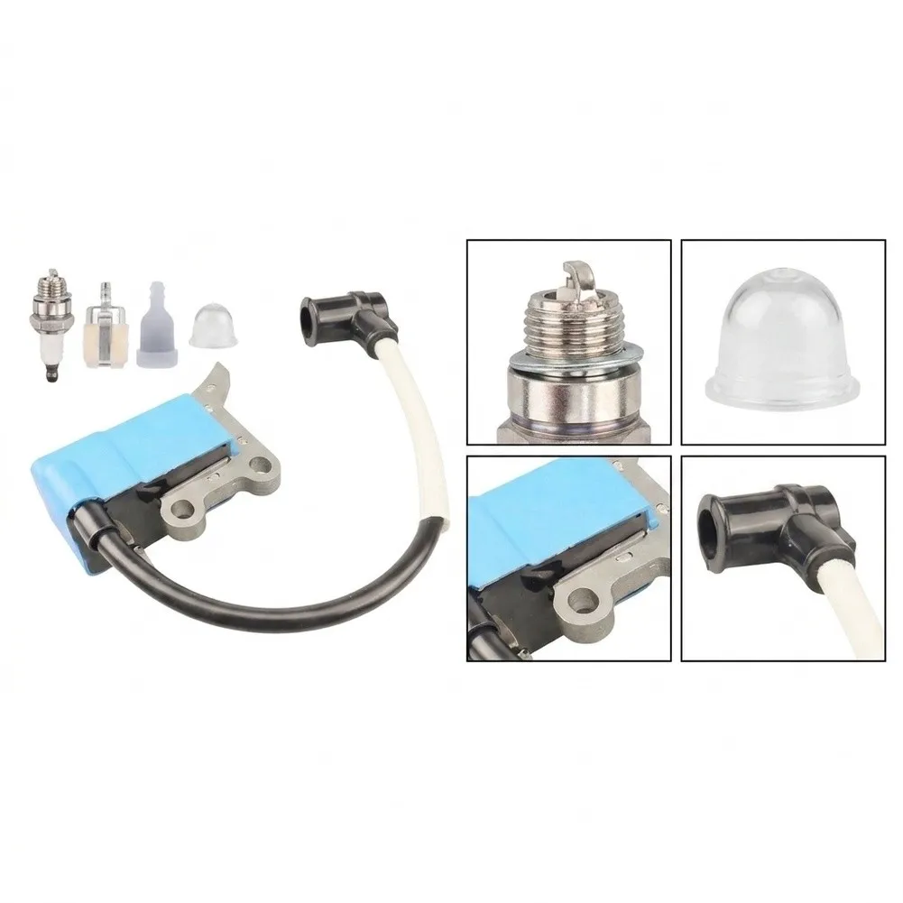 A411001750 Ignition Coil Kit Compatible with For PB2520 EB252 Blower Engine Includes Spark Stopper Oil Filter Fuel Vent