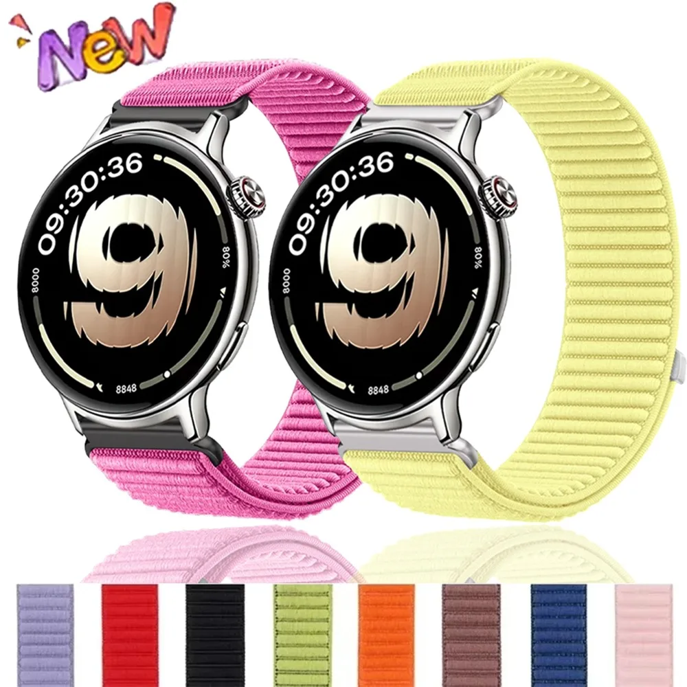 18/20/22mm Soft Nylon Strap for OPPO Watch S-X3-X2 Mini Comfortable Band for Huawei 5 GT6-5-4 Pro /Garmin Forerunner 170 70 Belt