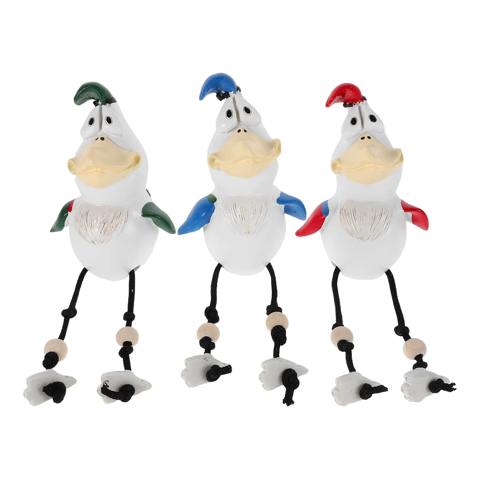 3Pcs Resin Chicken Garden Statue Set Whimsical Fence Design Weatherproof Outdoor Patio Balcony Backyard Decoration Funny
