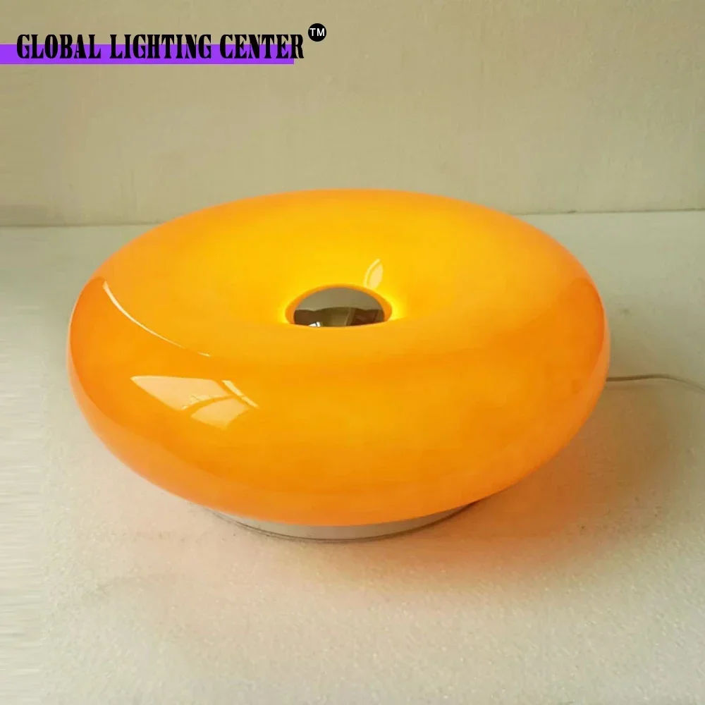 Imagem -06 - Led Touch Switch Lâmpada de Parede Branco Laranja Donut Iluminação Interior Sala de Estar Quarto Casa Luzes Decorativas 110220v