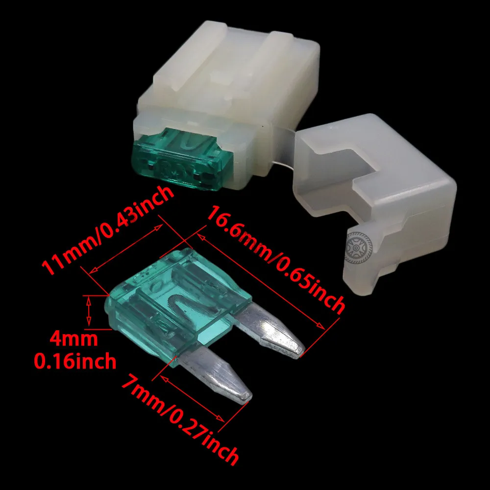 1 Set Car Small InLine Fuse Holders With Terminal Auto Power AC Assembly Connector Mini Blade Type In-line Fuse Holder