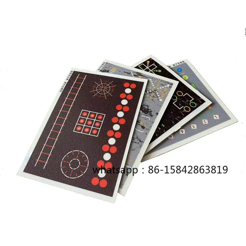 Gym floor glue 360 private teaching studio custom multi-functional fitness pattern floor children's physical fitness floor glue