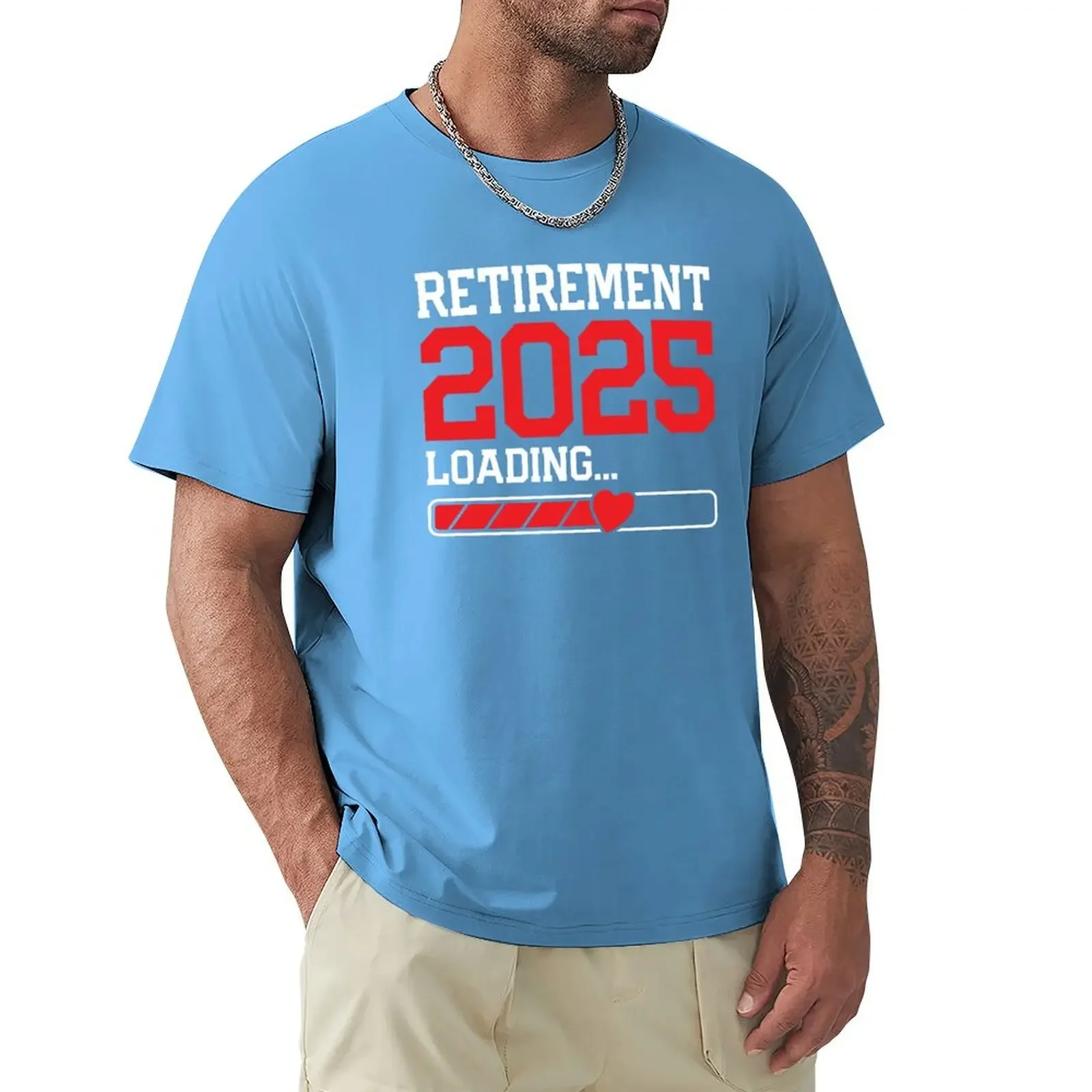 Retirement 2025 Loading Funny Retirement Gift I\'m Retired Shirt Finally Retired Offici T-Shirt Short Sleeve Round Collar male