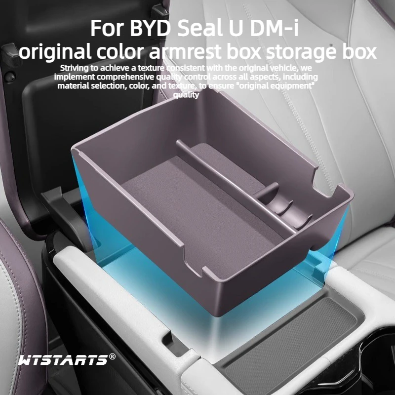 For BYD Seal U DM-i 2023-2025 Car Center Console Organizer, Hidden Storage Box for Armrest to Increase Space, Car Accessories