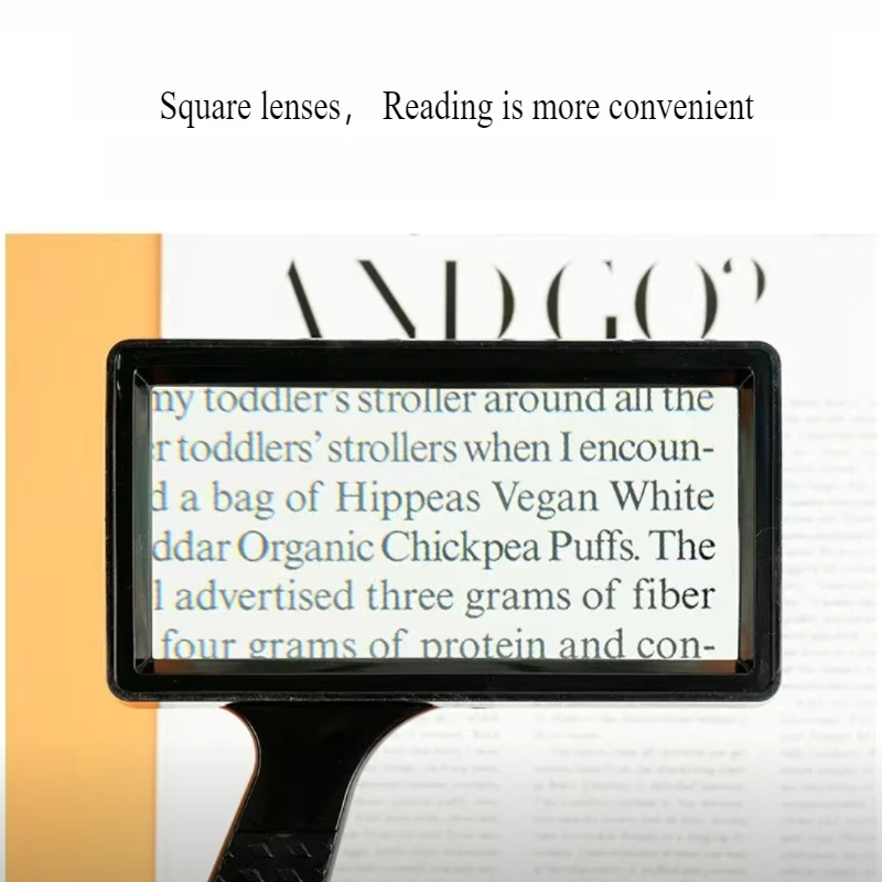 High-Definition Square 10X Magnifying Glass Rectangular Handheld Lens For Reading Newspapers Specifically Designed For Elderly