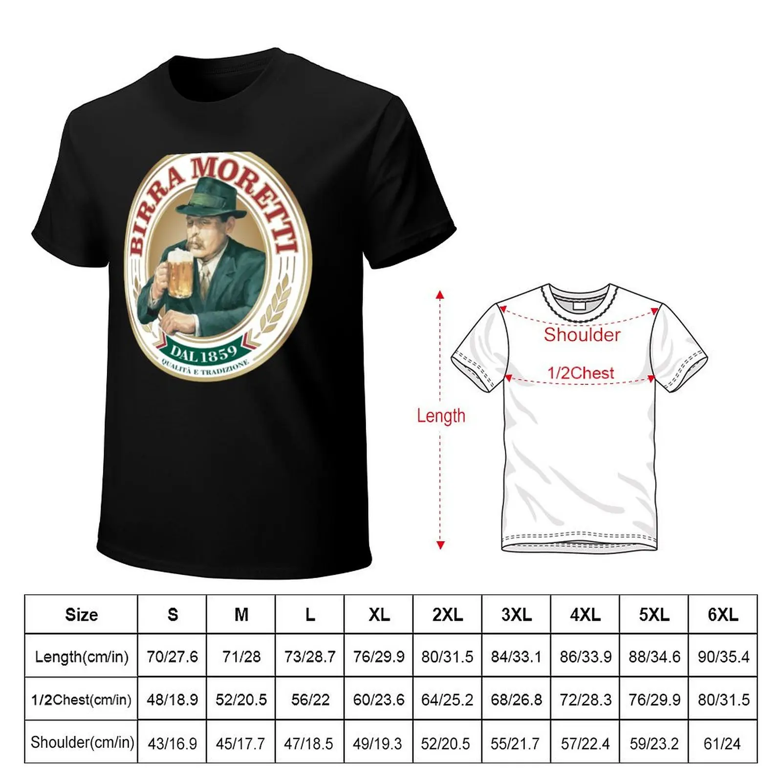 Classy Birra Moretti Logo T-Shirt Anti-Pilling Casual T-Shirt