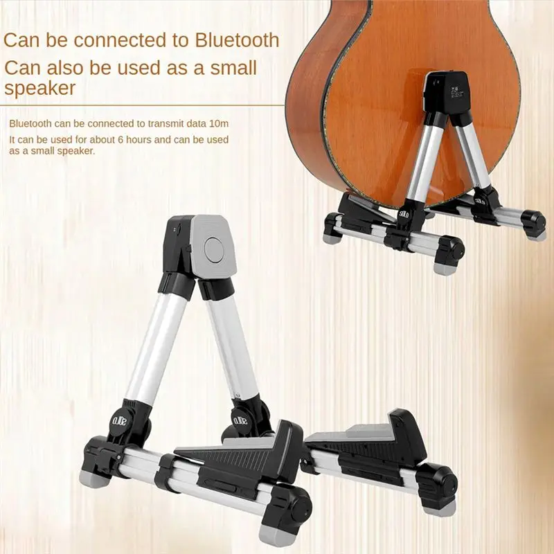 Fashion ~ حامل جيتار SOLO يمكن توصيل حامل أرضي عمودي من النوع A مع حامل بيانو قابل للطي بفتحة جيتار بلوتوث. #6