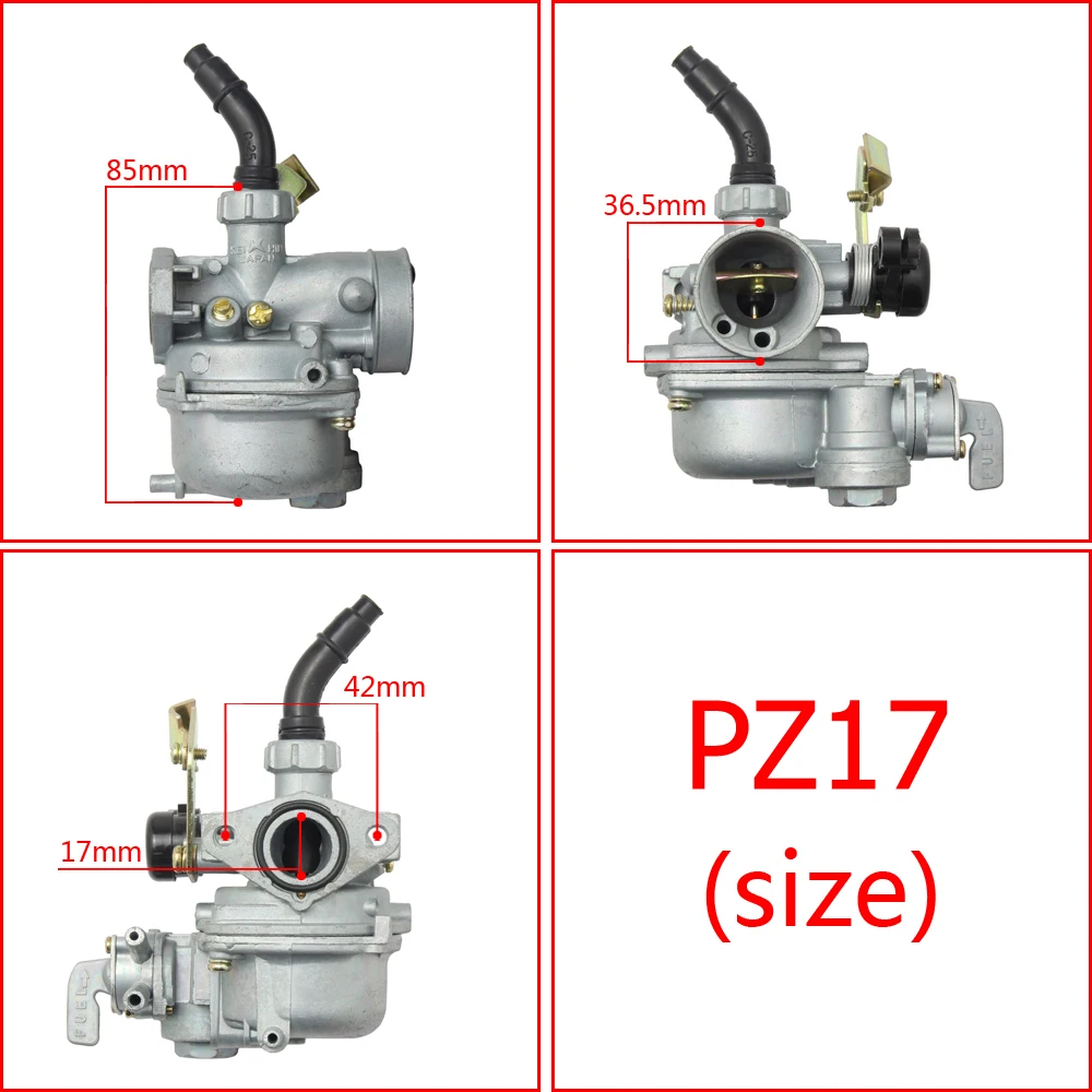 PZ17 17mm Carburetor Dual Feed Cable Choke For Honda C50/C70/TRX70/ATC70/CT70/CT90/ST90/TRAIL70/Gn6 Dirt Pit Bike ATV Racing