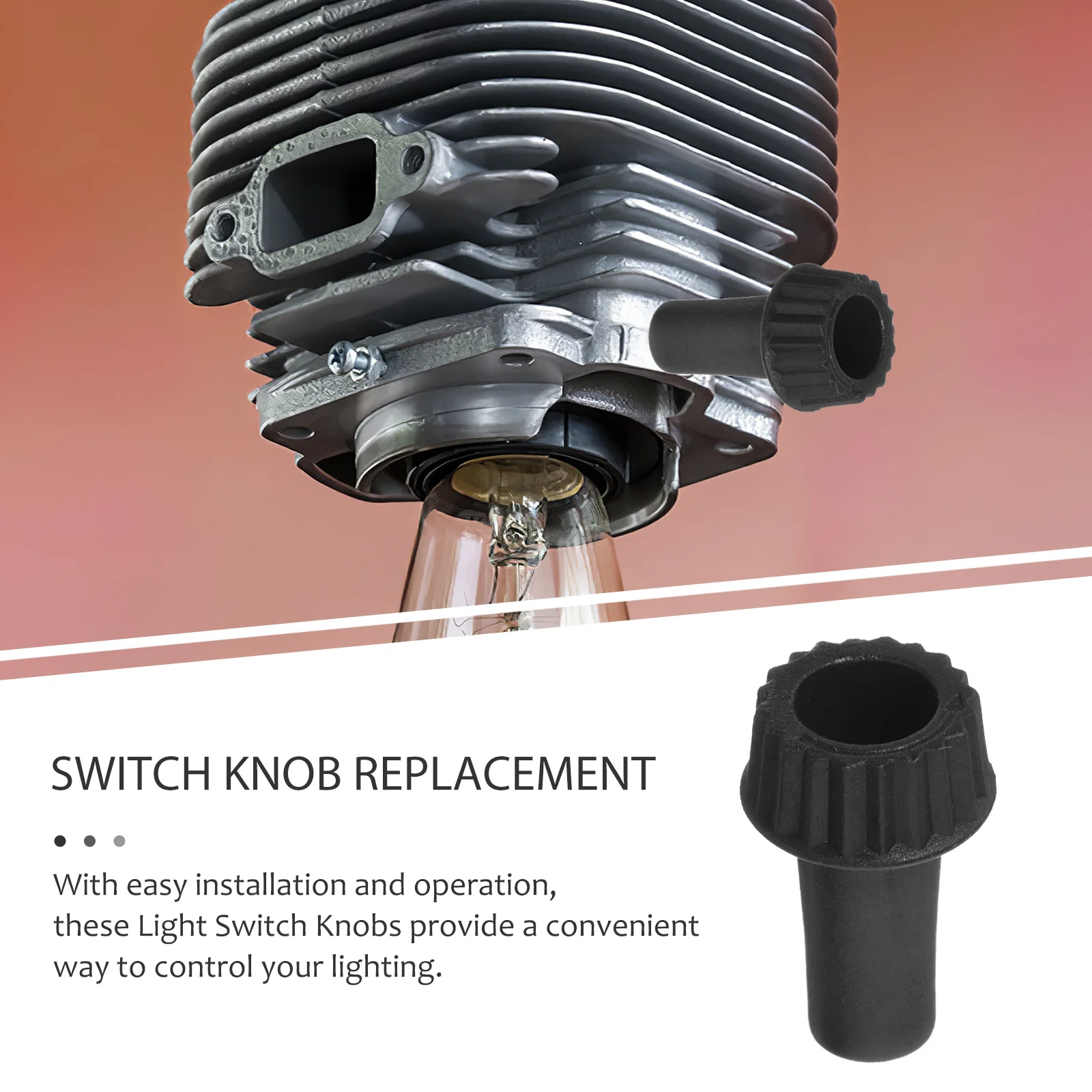 

10Pcs Light Switch Knobs Replacement ABS Build Off Turn Knob for Table Lamp Floor Lamp Repair Parts