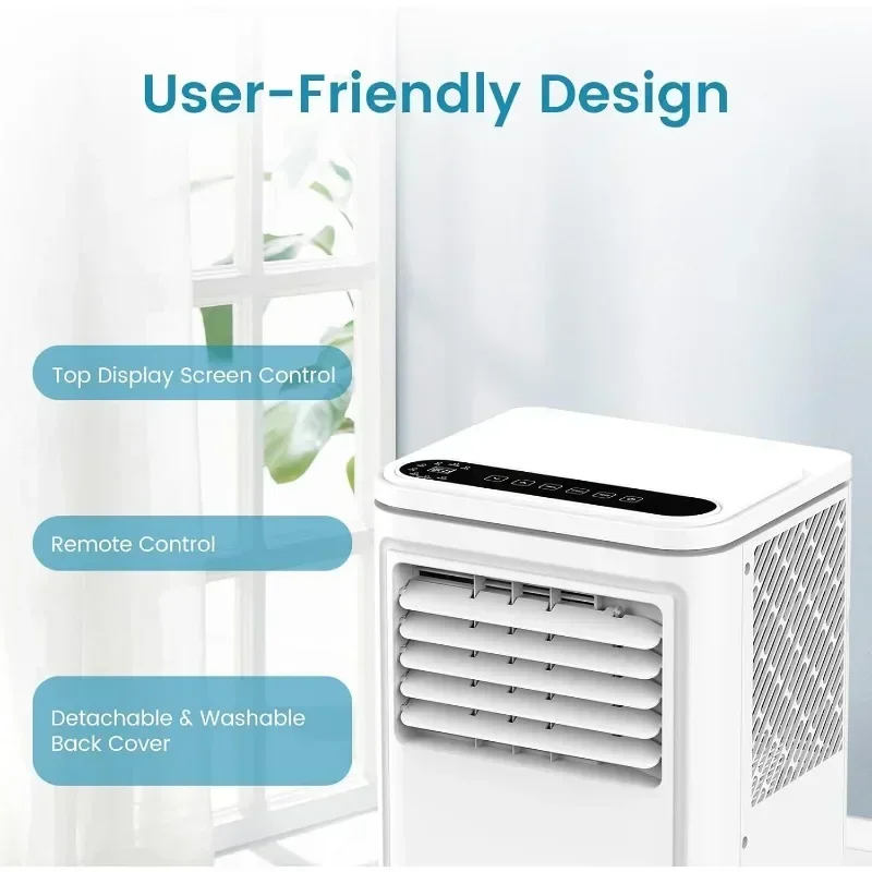 COWSAR Portable Air Conditioner Multi-Mode Room Air Conditioner with Remote Control Display Timer