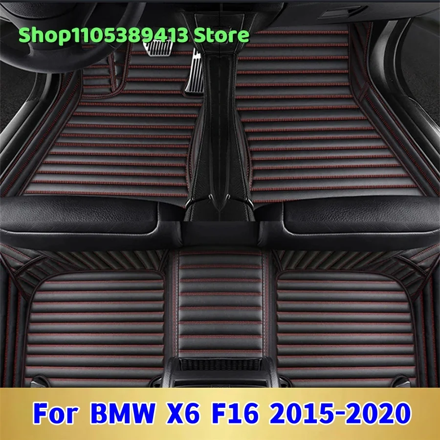 

Mats Carpets Leather Custom Car Floor Mats For BMW X6 F16 2015 2016 2017 2018 2019 2020 Car Mat Accessories