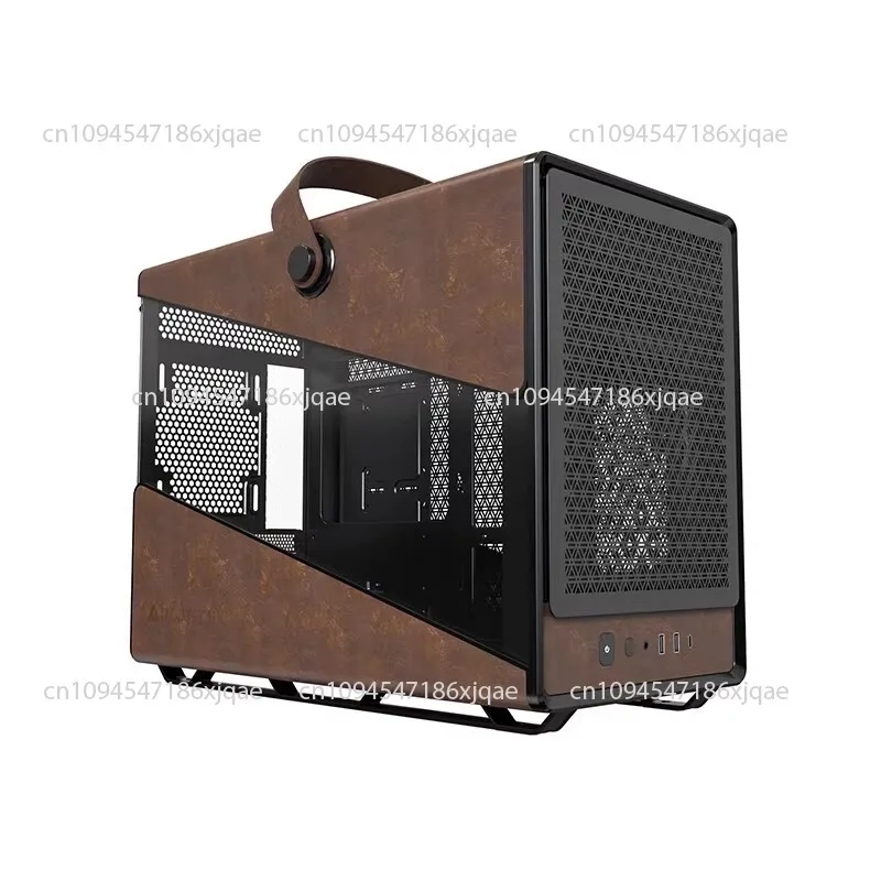 

Deluxe Edition Leather Handheld 360 Water-cooled Computer Case Support M-ATX/ITX