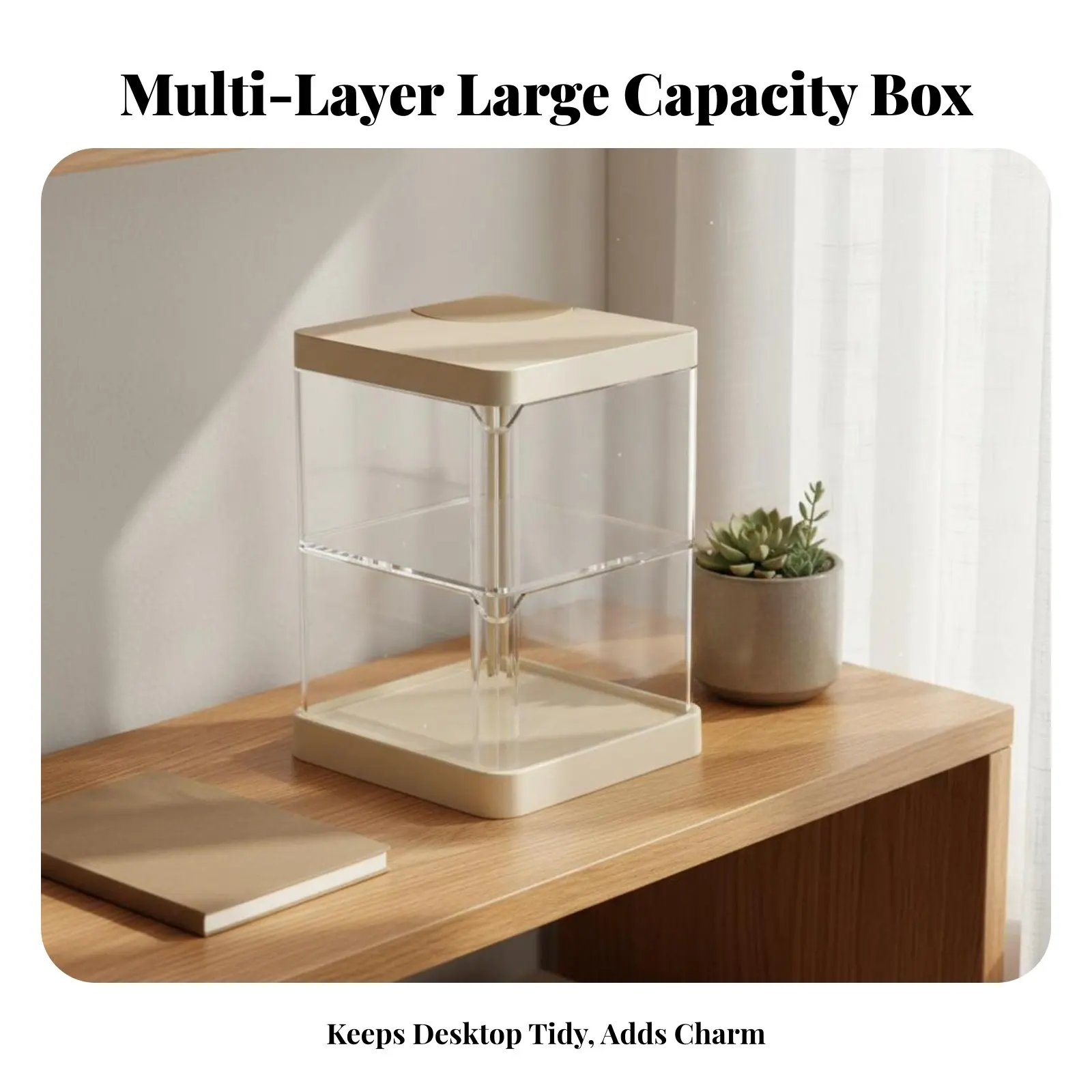 

Surprise Box Organizer Rack Transparent Design Multi-Tier Clear Storage Box 3 Tier Figure Showcase High Clarity for Collectors