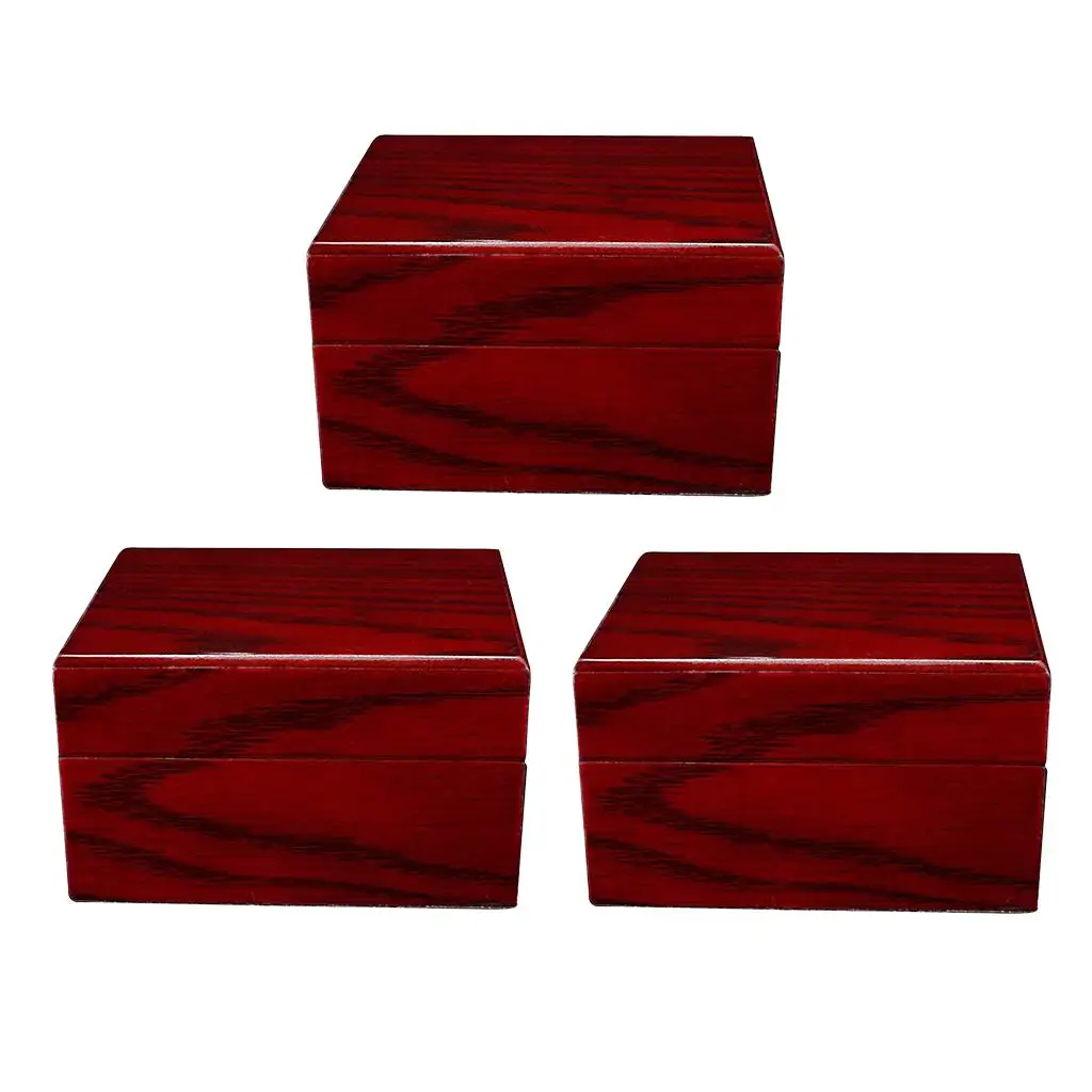 3pcs/Set Luxury  Holder Organizer, Premium Wooden Jewelry Bracelet Storage Gift Case Single Grid