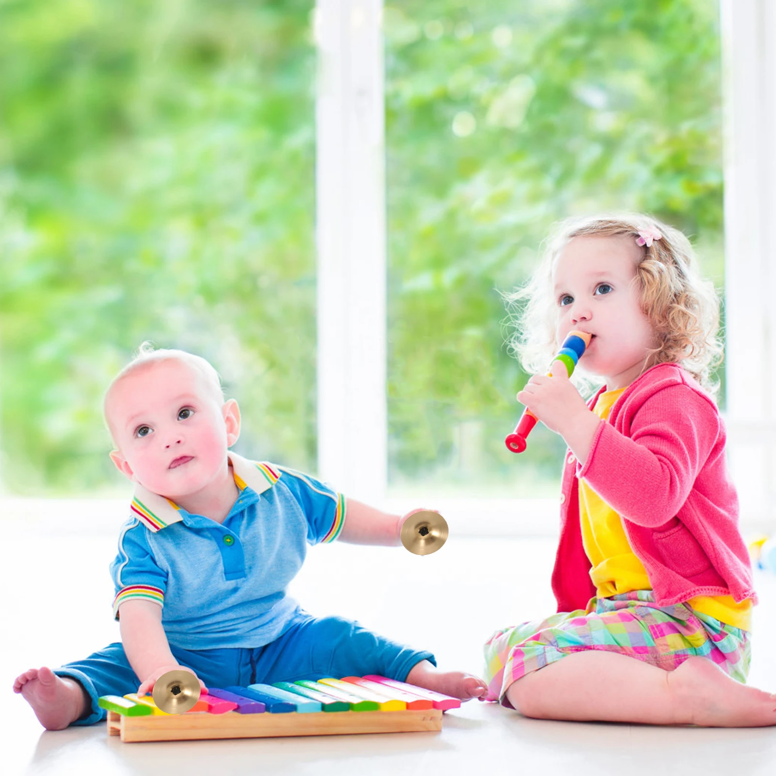 

10 Pcs Children's Percussion Instrument Bronze Cymbal Belly Dancing Finger Cymbals for Adults Prom Instruments Copper Baby