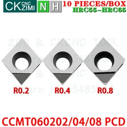 10PCS CCMT060202 PCD CCMT060204 PCD CCMT060208 PCD Inserts Diamond Inserts Turning Inserts Tools CCMT 06 CNC Cutting Lathe Tools