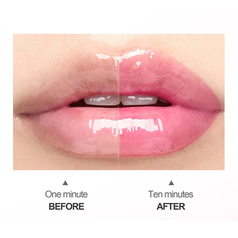 Nieuwe Aloë Vera & Chili Plumping Lip Oil Temperatuurgeactiveerde kleurverandering Hydraterende en hydraterende lipgloss voor vollere lippen