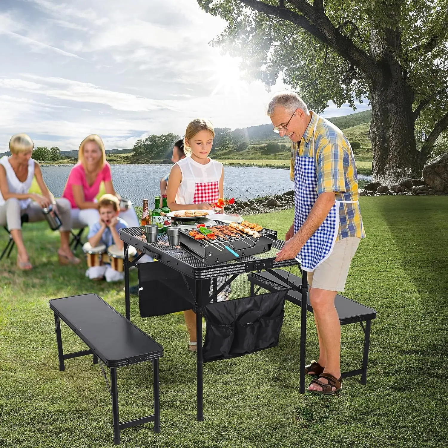 Nice C Picnic Table, Outdoor Table And Chairs, Folding Table And Chairs, Grill Table, Mesas Para Fiestas, Folding Picnic Table,