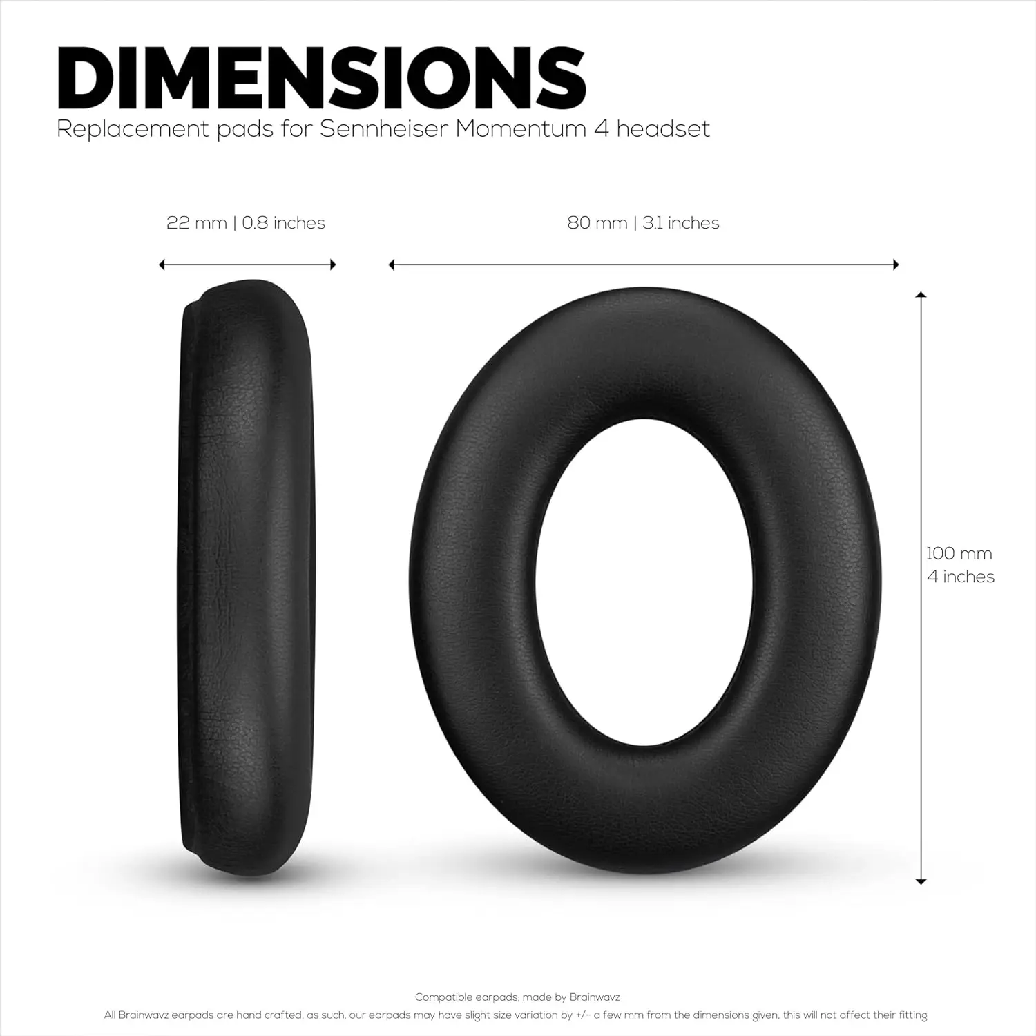 Oreillettes de rechange pour casque sans fil Sennheiser Momentum 4 (IV), coussins en cuir PU souple, confort supplémentaire, Momentum 4