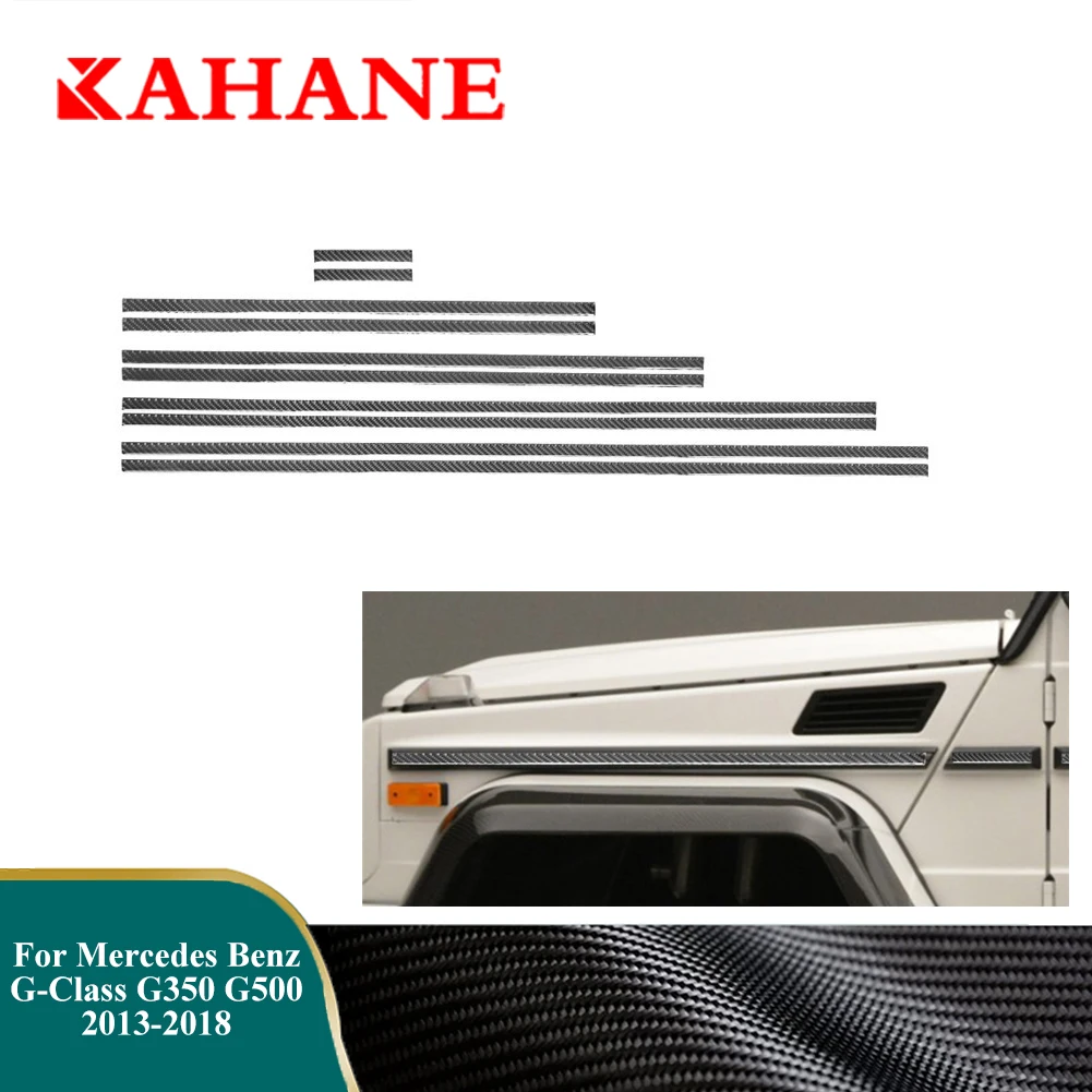 

For Mercedes Benz G-Class G350 G500 2013-2017 2018 Car Body Decoration Trim Kit Auto Exterior Carbon Fiber Stickers Accessories