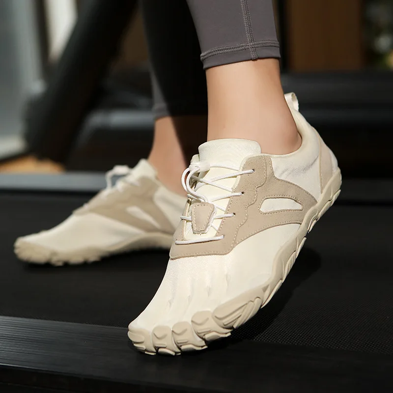 Men Women Five Finger Shoes, Soft Sole Indoor Fitness Sneakers, Couple Wide Fit Indoor Training Shoes for Gym Cross Training