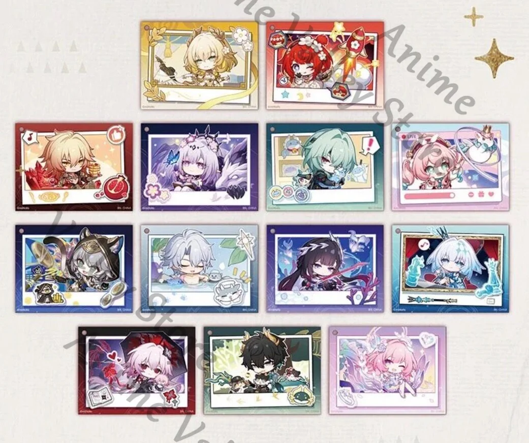 

Genuine Anime Honkai: Star Rail Cyrene Helektra Phainon Aglaea Cosplay Acrylic Glitter Powder Card Brick Pendant Cartoon Keyring