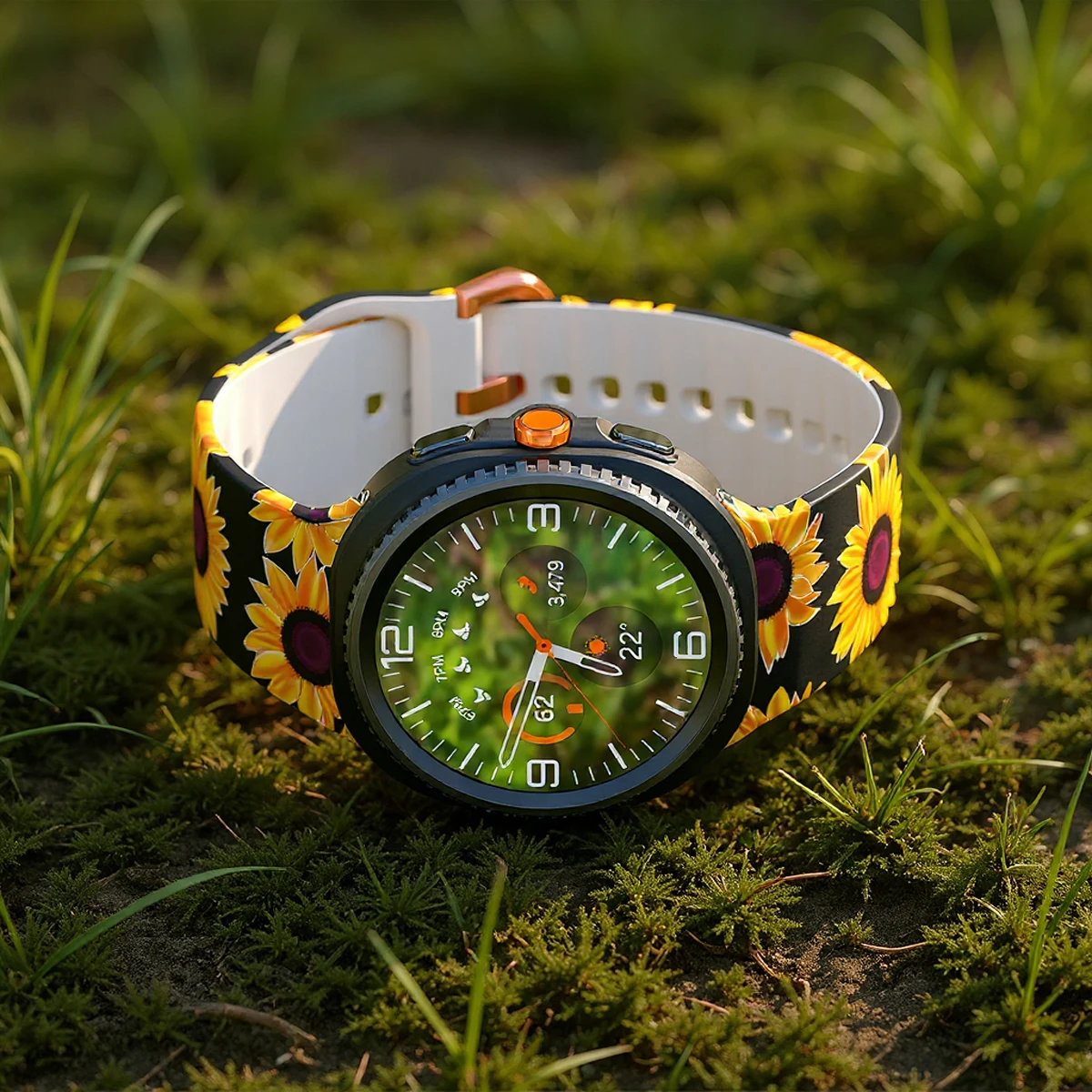 Floral Designs StrapFor Samsung Galaxy Watch 8 40 44mm Colorful Silicone Sport Band For Galaxy 8 Classic 46mm Sunflower Leopard