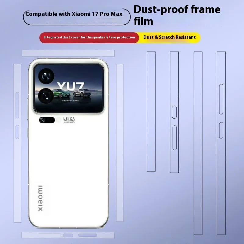 Frame Hydrogel Film Side Protector Dust Net Skin for Xiaomi  17 Pro Clear Border Sticker Clear Film For Xiaomi  17 Pro  Max