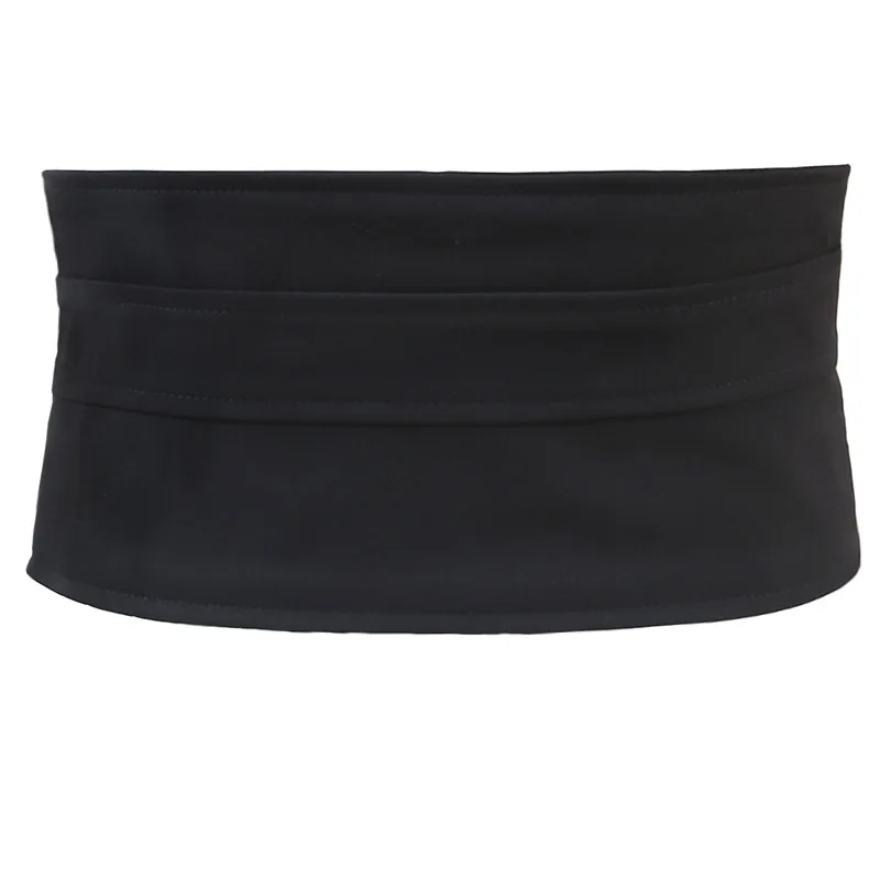 Wide Suit Fabric Belt Korean Style Black Minimalist Waist Cincher for Skirts Women's Tailored Sash Western Corset Belt
