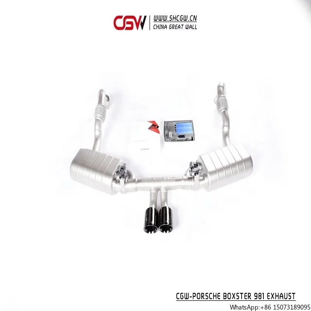 

Высококачественные нержавеющие выхлопные насадки CGW Valvetronic Dual Black для Boxster 981 2.9 3.4