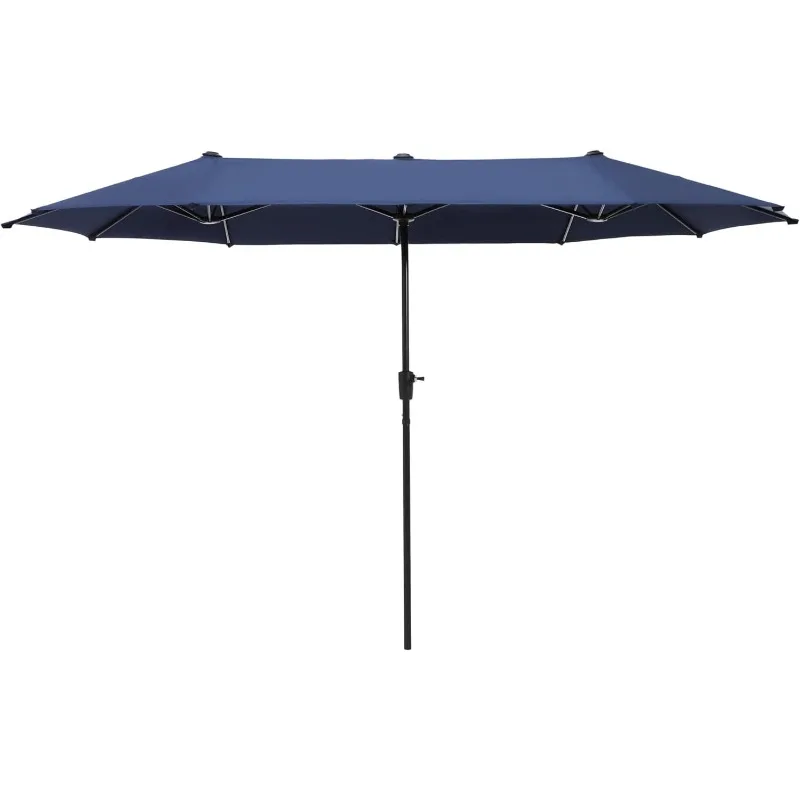 

13ft Rectangle Patio Umbrellas, Large Outdoor Umbrella with Crank, Powerful UV Protective, Table Umbrella Outdoor Patio