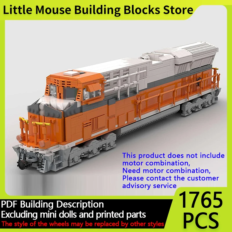 

City Car Model MOC Building Bricks ES44AC Diesel Locomotive Modular Technology Gifts Holiday Assemble Children Toys Suit