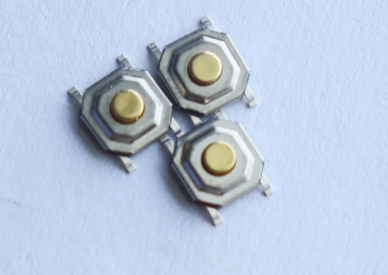 Light touch switch 5.2*5.2 four-pin vertical patch micro light touch patch switch 4*4 copper head key switch 100pcs