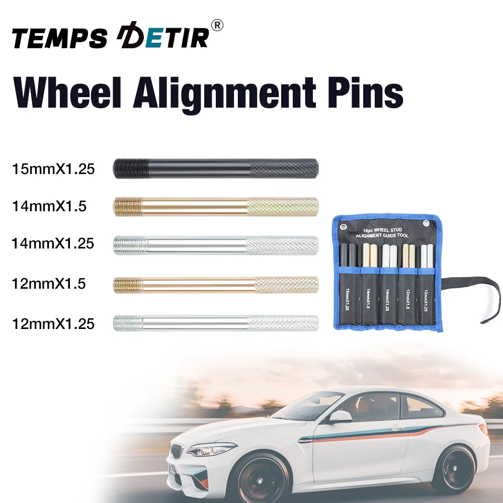 

10PCS Wheel Locating Pins, Metal Wheel Hanger Locating Guide, Household Auto Repair Tools, For Car Tire Removal And Installation