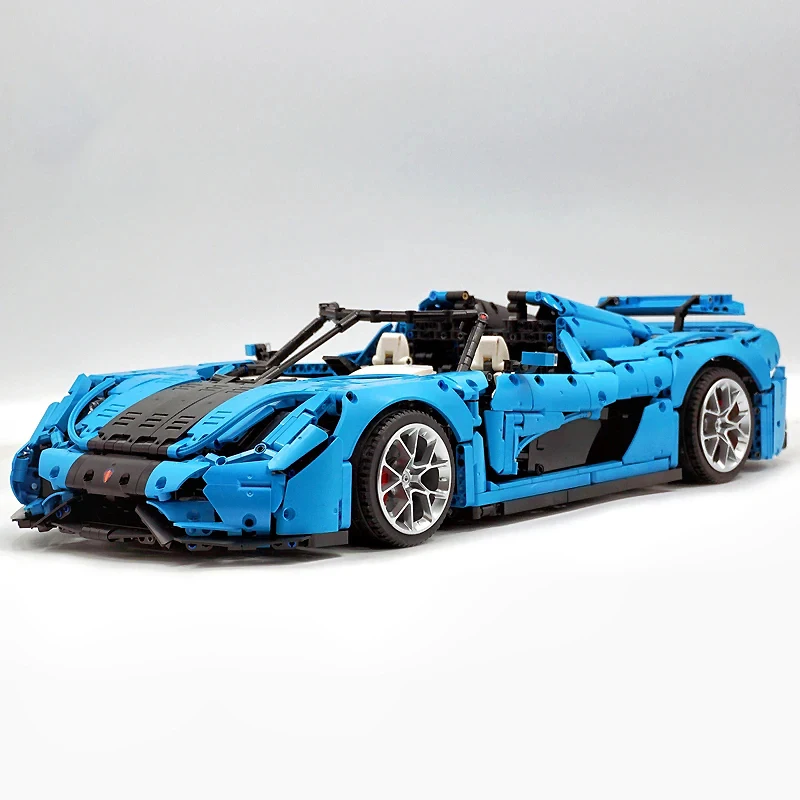 New T010B Technical Super Sports Racing Car Hypercar Model Building Blocks Bricks Educational Puzzle Toy Birthday Gifts For Kids