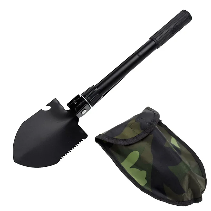 Multifunctional garden shovel, suitable for camping/fishing/wild survival, etc. Pickaxe and hoe three-in-one Shovel