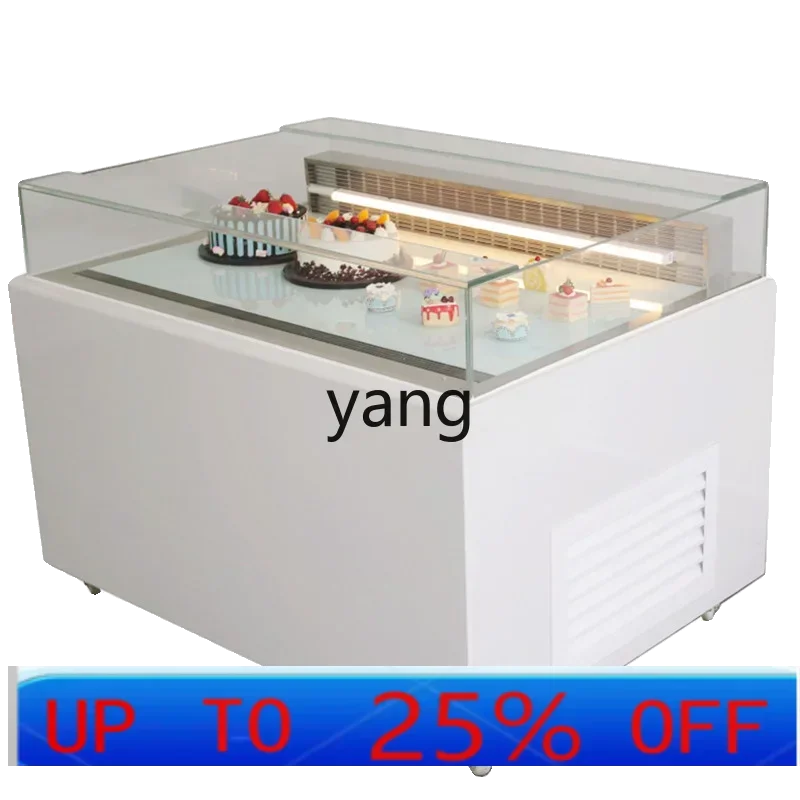 LTT Open Refrigerated Display Cabinet Dessert Fruit Fishing Fresh-keeping Cabinet Cake Shop Island Cabinet