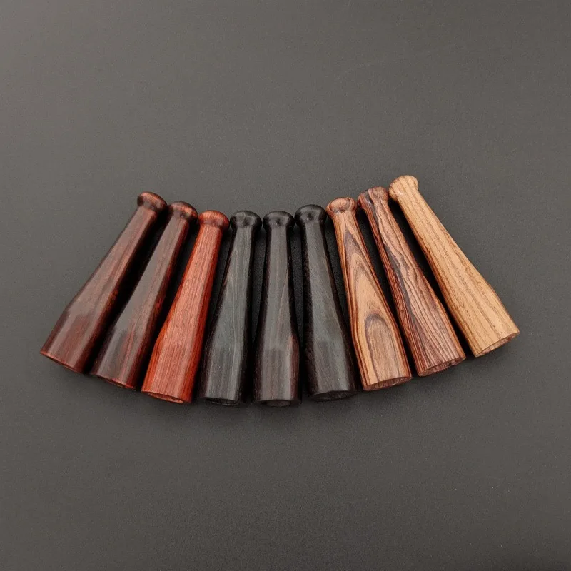 1CM Solid Wood Cigar Mouthpiece Round Wooden Tip Portable Sandalwood Smoking Accessory
