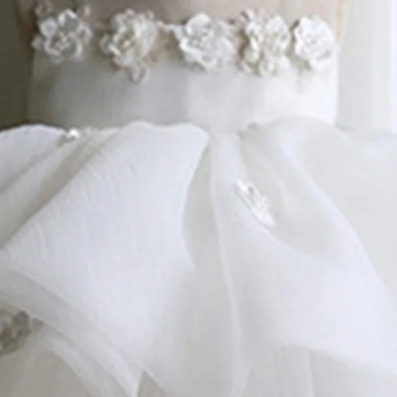 

Wed Dress 2025 White Girls Birthday Princess Dresses Gown Flower Girl Party Kids Outfit Costume Children Vestido Tulle Wedding