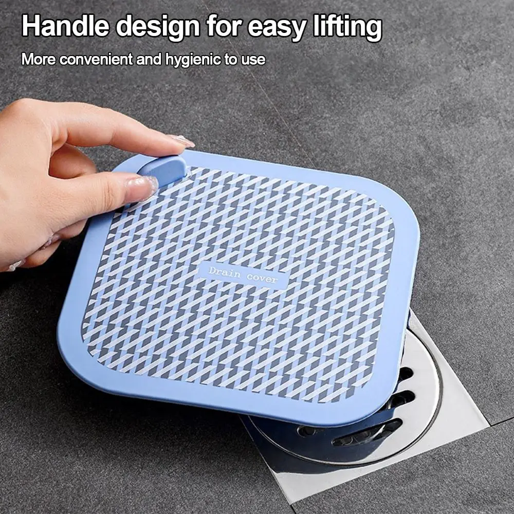 New Soft Floor Drain Cover Anti-Odor Reusable Sewer Pipe Cover Insect-proof Sink Seal Mat Bathroom Accessories