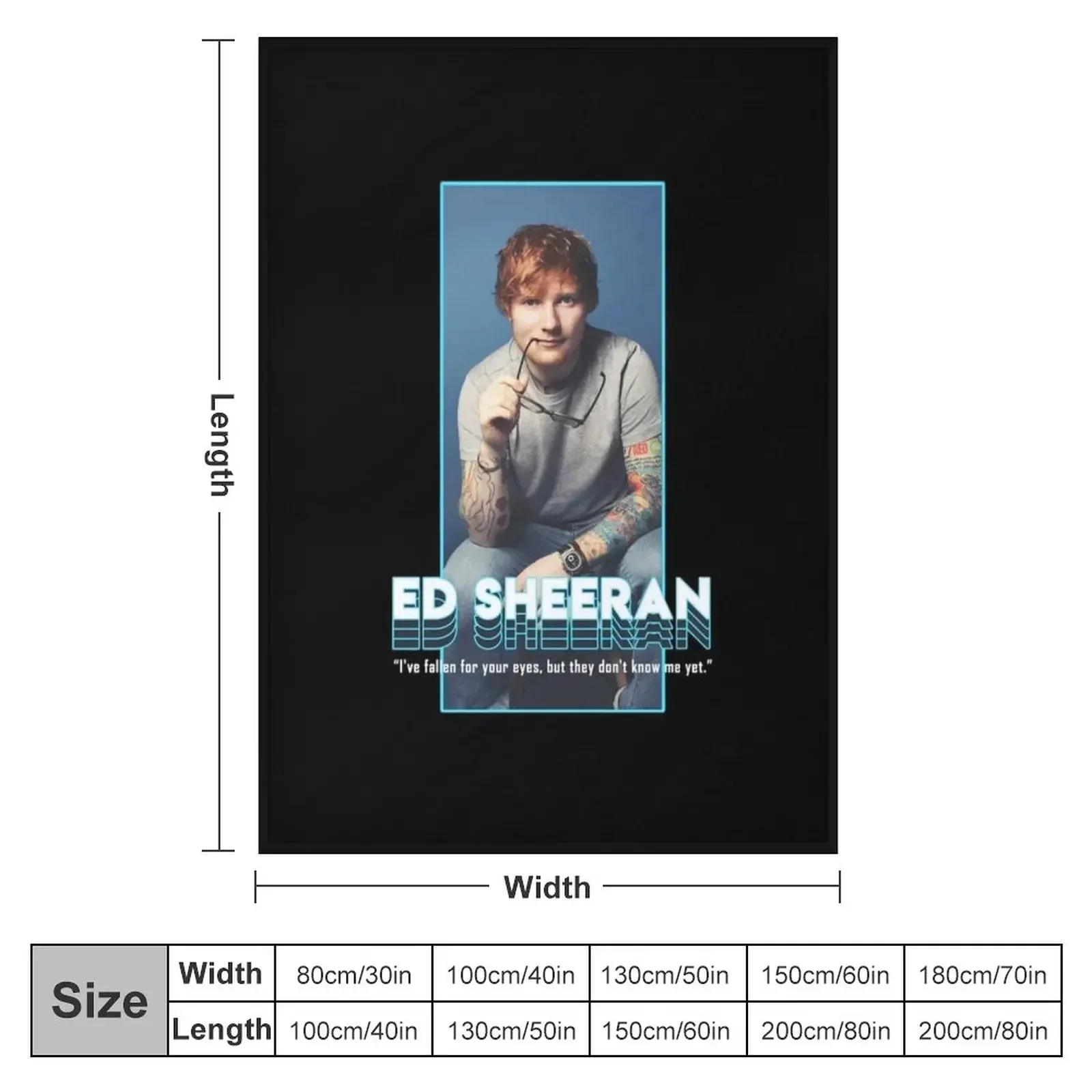 best singer t shirt Ed Sheeran Throw Blanket Summer Beddings blankets and throws Sofa Blankets