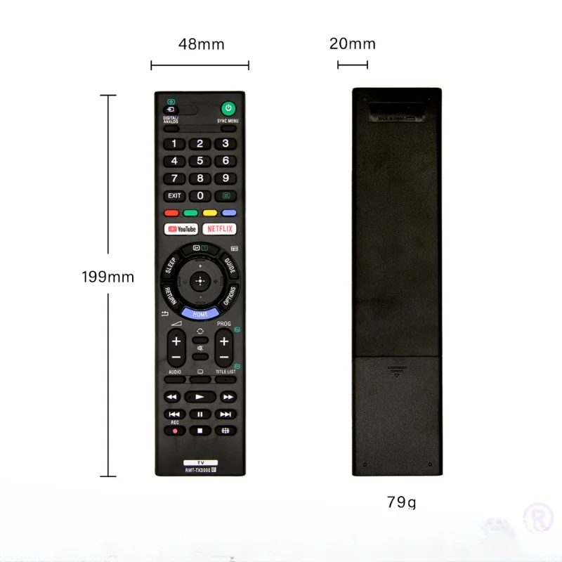 RMT-TX300E Remote Control for Sony Led Smart TV LCD for Youtube/Netflix Button SAEP KD-55XE8505 KD43X8500F RMT-TX300P KD65X7000E