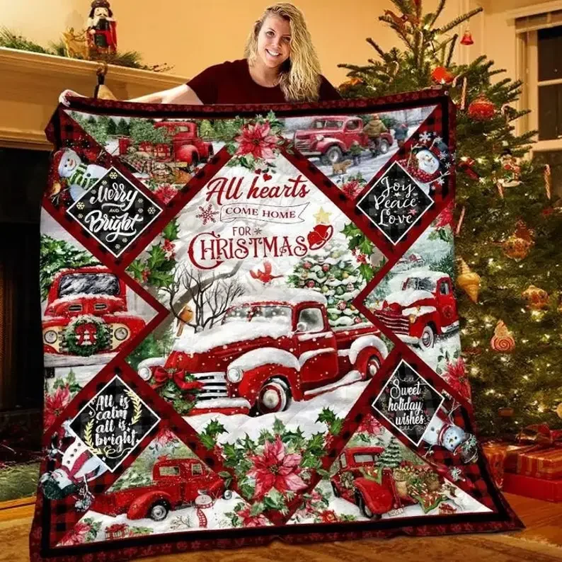 

Christmas Flannel Throw Blanket Merry Christmas Soft Gift Blanket Home Decoration Sofa Blanket Bedding Living Room Lightweight