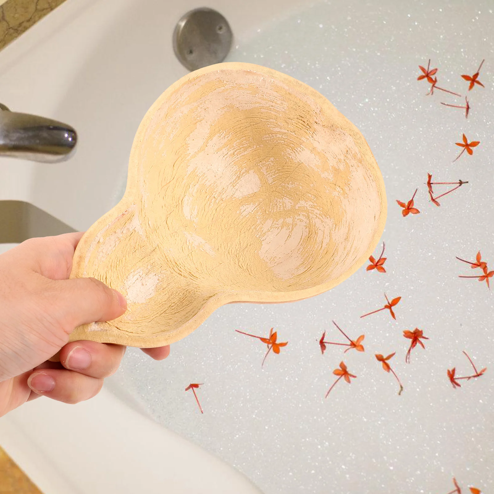 

Gourd Bathing Scoop Ladle 10~12cm Mouth Durable Water Soup Ladle Sauna Bucket Pour Spout Practical Home Kitchen Gadgets