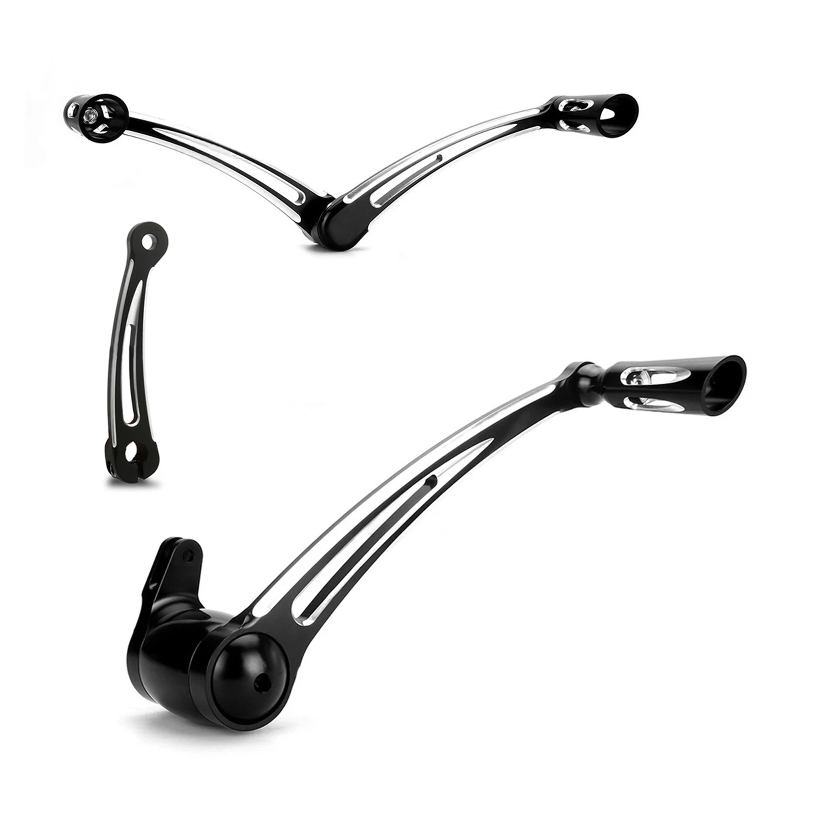 

Black CNC cut Brake Shifter shaft Levers For Harley Touring 97-23 Road street glide FLHR FLHX FLHTCU FLHTK CVO Limited FLHTKS