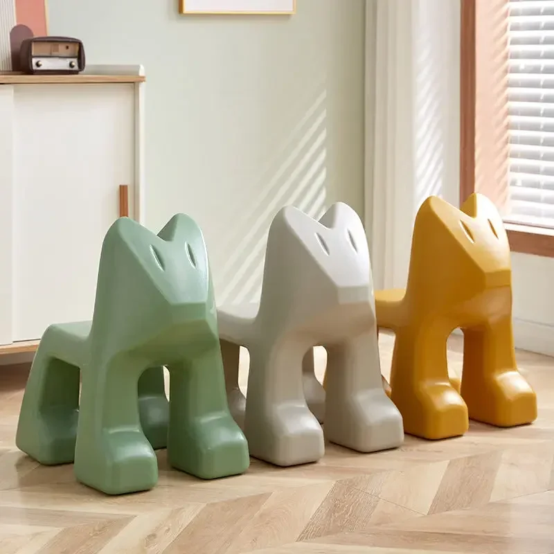 Cartoon Animal Small Stool Kindergarten Low Stool Plastic Thickened Children's Household Shoe Chair Can Ride Can Sit