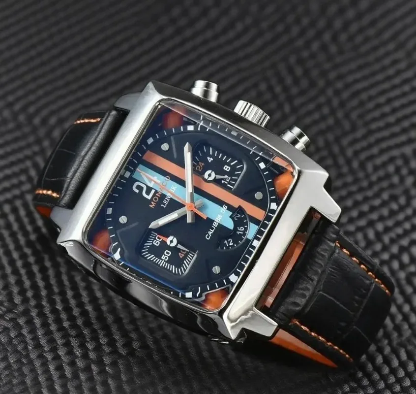 2025 Herren-Luxusuhr mit Skelett-Rückseite, Saphirglas, 50 m wasserdicht, echtes Lederarmband, automatisches mechanisches Uhrwerk