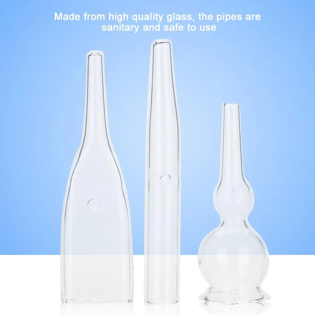 3pcs Blackhead Removal Glass Pipes Set - Vacuum Suction Facial Pore Cleanser Tool for Skin Care