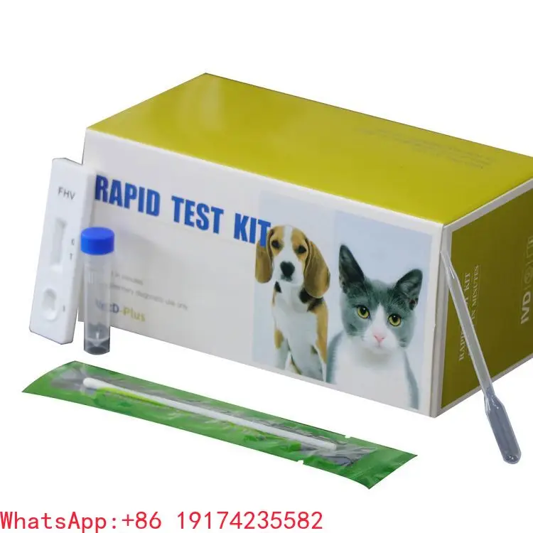 

Pet I-VD Te-t Kit F-PV Ag Anti-gen Ra-pid Tes-t for Vete-rinary