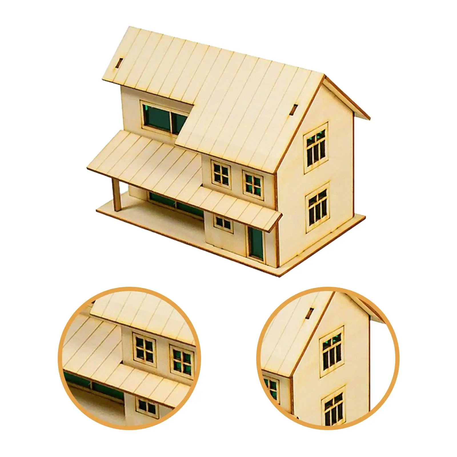 1:72 Scale Miniature House Architecture Scene DIY Building for Landscape Layout Sand Table